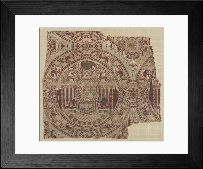 Framed Print : Lampas with griffins in roundels, from the Reliquary of Saint Librada in Siguenza Cathedral Framed Print : Lampas with griffins in roundels, from the Reliquary of Saint Librada in Siguenza Cathedral
