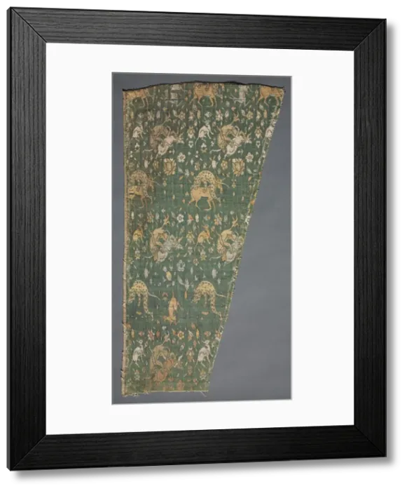 Framed Print : Lampas with scenes of wild animals, 1500s. Creator: Unknown Framed Print : Lampas with scenes of wild animals, 1500s. Creator: Unknown