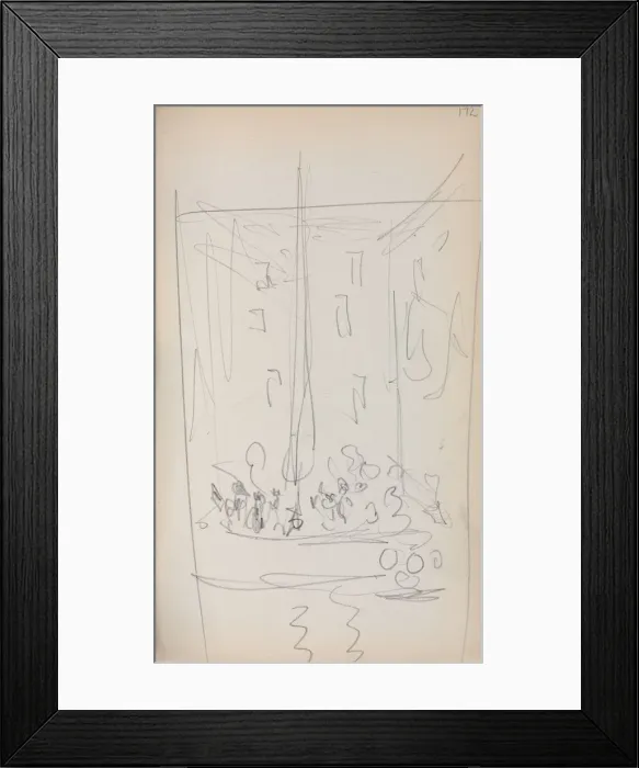Framed Print : Italian Sketchbook: Boat with Figures (page 172), 1898-1899. Creator: Maurice Prendergast Framed Print : Italian Sketchbook: Boat with Figures (page 172), 1898-1899. Creator: Maurice Prendergast