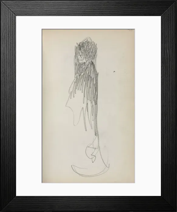 Framed Print : Italian Sketchbook: Standing Woman in profile (page 48), 1898-1899. Creator: Maurice Prendergast Framed Print : Italian Sketchbook: Standing Woman in profile (page 48), 1898-1899. Creator: Maurice Prendergast