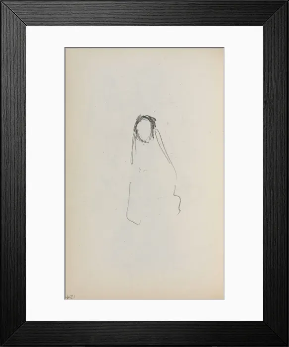 Framed Print : Italian Sketchbook: Figure (page 124), 1898-1899. Creator: Maurice Prendergast (American Framed Print : Italian Sketchbook: Figure (page 124), 1898-1899. Creator: Maurice Prendergast (American