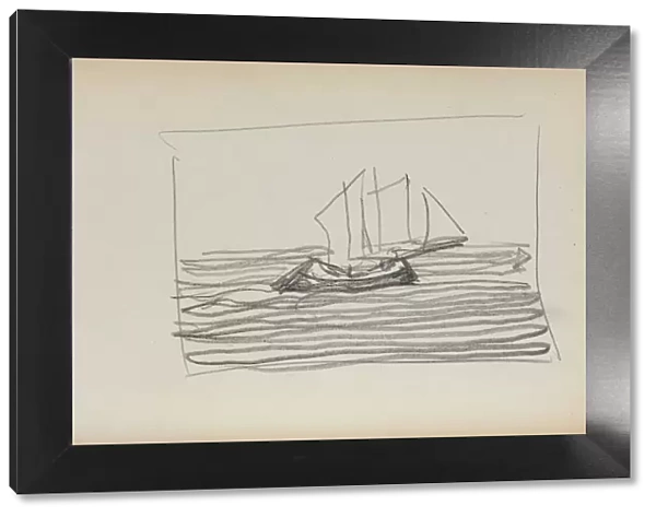 Italian Sketchbook: Sailboat (page 75), 1898-1899. Creator: Maurice Prendergast (American