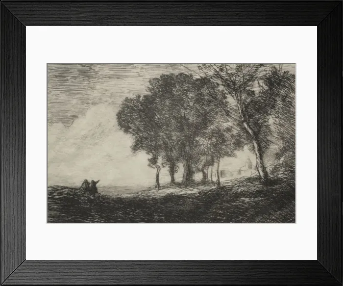 Framed Print : Italian Landscape, c. 1865. Creator: Jean Baptiste Camille Corot (French, 1796-1875) Framed Print : Italian Landscape, c. 1865. Creator: Jean Baptiste Camille Corot (French, 1796-1875)