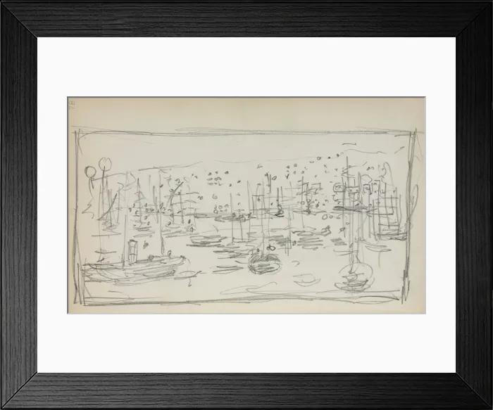 Framed Print : Italian Sketchbook: Harbor (page 78), 1898-1899. Creator: Maurice Prendergast (American Framed Print : Italian Sketchbook: Harbor (page 78), 1898-1899. Creator: Maurice Prendergast (American