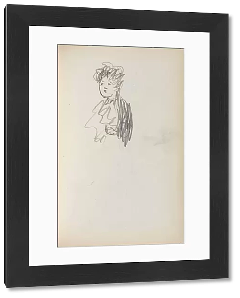 Italian Sketchbook: Woman, bust length (page 127), 1898-1899. Creator: Maurice Prendergast