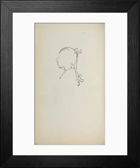 Framed Print : Italian Sketchbook: Head of a Girl in profile (page 152), 1898-1899. Creator: Maurice Prendergast Framed Print : Italian Sketchbook: Head of a Girl in profile (page 152), 1898-1899. Creator: Maurice Prendergast
