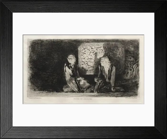 Framed Print : Ivory and Celadon, 1872. Creator: Jules Jacquemart (French, 1837-1880); Gazette des Beaux-Arts Framed Print : Ivory and Celadon, 1872. Creator: Jules Jacquemart (French, 1837-1880); Gazette des Beaux-Arts