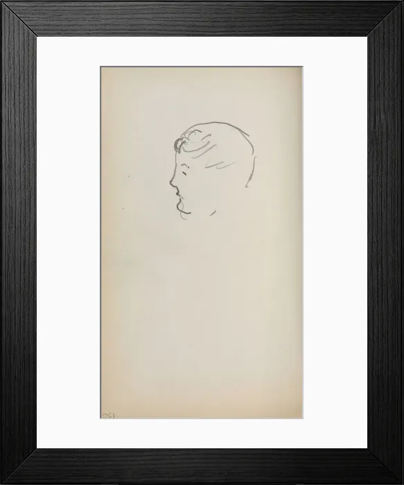 Framed Print : Italian Sketchbook: Head of a Man in Profile (page 150), 1898-1899. Creator: Maurice Prendergast Framed Print : Italian Sketchbook: Head of a Man in Profile (page 150), 1898-1899. Creator: Maurice Prendergast