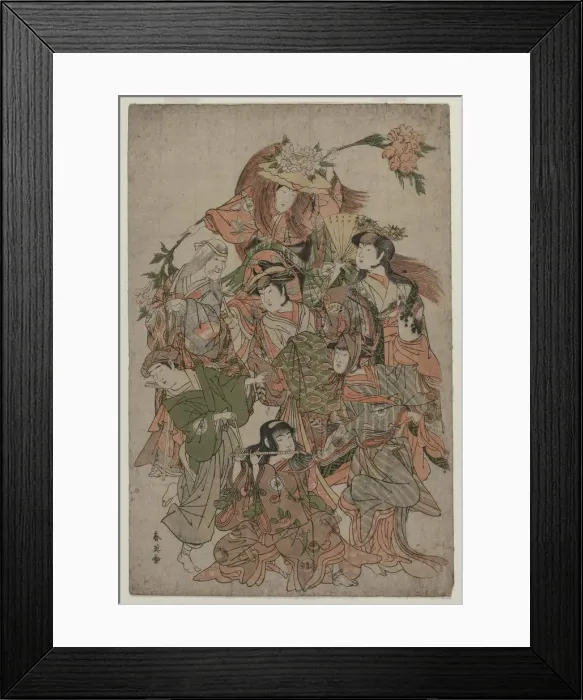 Framed Print : Iwai Hanshiro IV in a Dance of Seven Changes, c. 1793 or 1794. Creator: Katsukawa Shunei (Japanese Framed Print : Iwai Hanshiro IV in a Dance of Seven Changes, c. 1793 or 1794. Creator: Katsukawa Shunei (Japanese