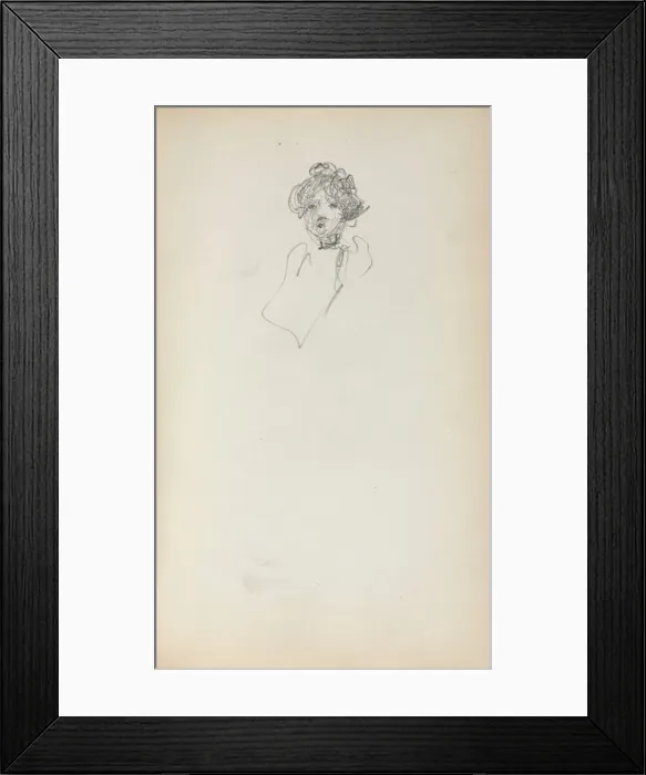 Framed Print : Italian Sketchbook: Head of a Woman (page 215), 1898-1899. Creator: Maurice Prendergast (American Framed Print : Italian Sketchbook: Head of a Woman (page 215), 1898-1899. Creator: Maurice Prendergast (American