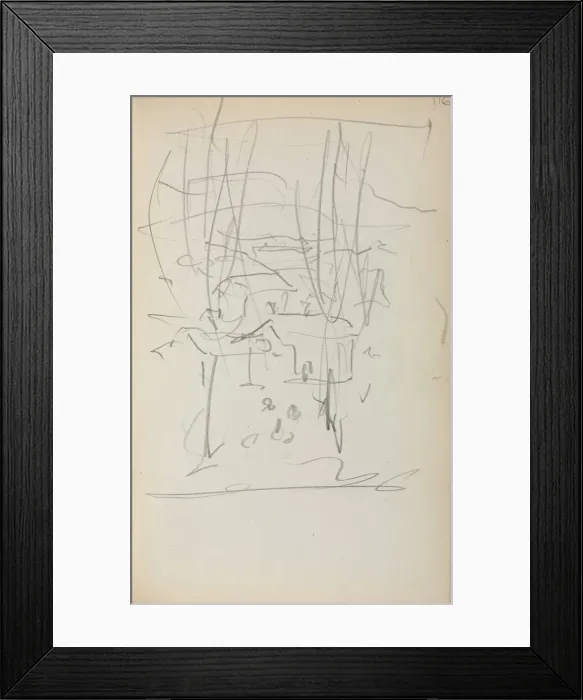 Framed Print : Italian Sketchbook: Landscape (page 116), 1898-1899. Creator: Maurice Prendergast (American Framed Print : Italian Sketchbook: Landscape (page 116), 1898-1899. Creator: Maurice Prendergast (American