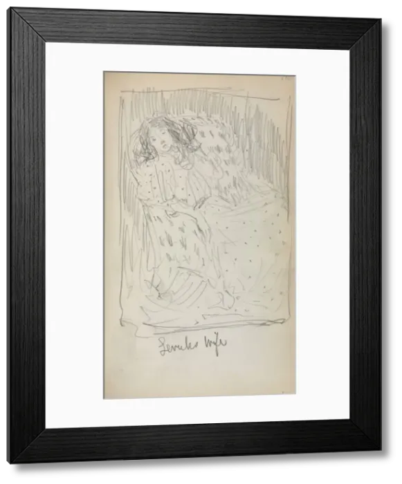 Framed Print : Italian Sketchbook: Levuks Wife (page 170), 1898-1899. Creator: Maurice Prendergast (American Framed Print : Italian Sketchbook: Levuks Wife (page 170), 1898-1899. Creator: Maurice Prendergast (American