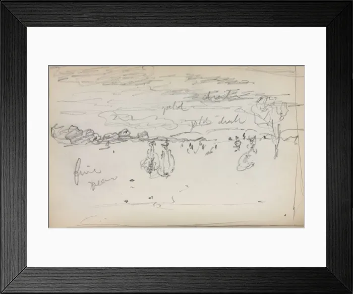 Framed Print : Italian Sketchbook: Landscape (page 57), 1898-1899. Creator: Maurice Prendergast (American Framed Print : Italian Sketchbook: Landscape (page 57), 1898-1899. Creator: Maurice Prendergast (American