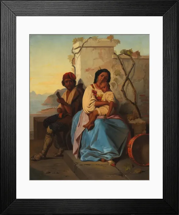 Framed Print : Italian Scene, not dated. Creator: Leopold Robert (Swiss, 1794-1835), imitator of Framed Print : Italian Scene, not dated. Creator: Leopold Robert (Swiss, 1794-1835), imitator of
