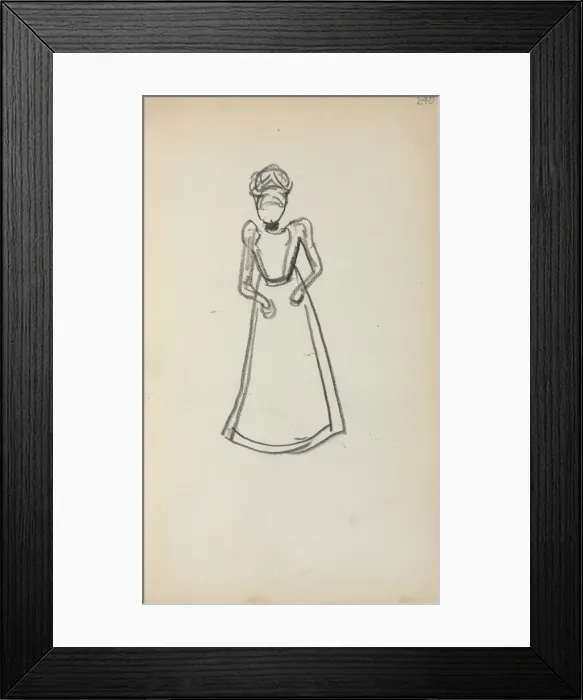 Framed Print : Italian Sketchbook: Standing Woman (page 240), 1898-1899. Creator: Maurice Prendergast (American Framed Print : Italian Sketchbook: Standing Woman (page 240), 1898-1899. Creator: Maurice Prendergast (American