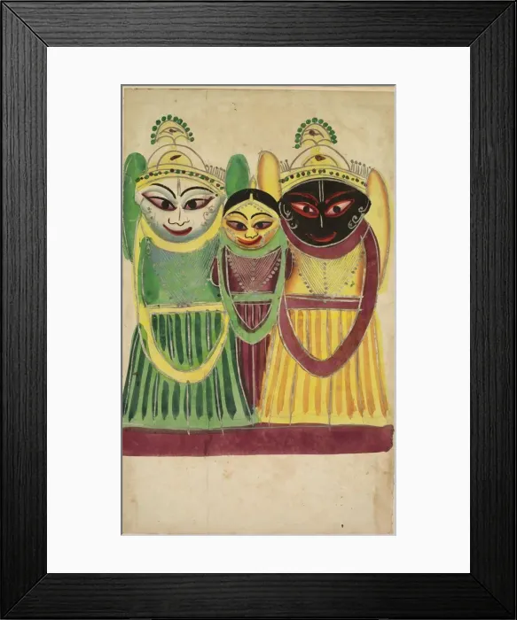 Framed Print : Jagannatha Trio, 1800s. Creator: Unknown Framed Print : Jagannatha Trio, 1800s. Creator: Unknown