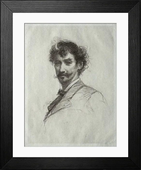 Framed Print : James McNeill Whistler with White Lock and Monocle. Creator: Paul Rajon (French, 1842 / 43-1888) Framed Print : James McNeill Whistler with White Lock and Monocle. Creator: Paul Rajon (French, 1842 / 43-1888)