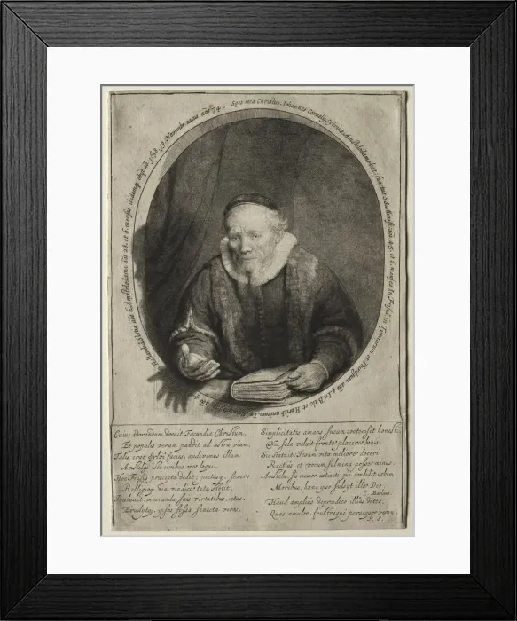 Framed Print : Jan Cornelis Sylvius, Preacher, 1646. Creator: Rembrandt van Rijn (Dutch, 1606-1669) Framed Print : Jan Cornelis Sylvius, Preacher, 1646. Creator: Rembrandt van Rijn (Dutch, 1606-1669)