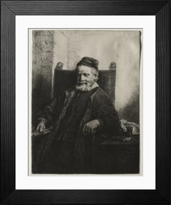 Framed Print : Jan Lutma, Goldsmith, 1656. Creator: Rembrandt van Rijn (Dutch, 1606-1669) Framed Print : Jan Lutma, Goldsmith, 1656. Creator: Rembrandt van Rijn (Dutch, 1606-1669)
