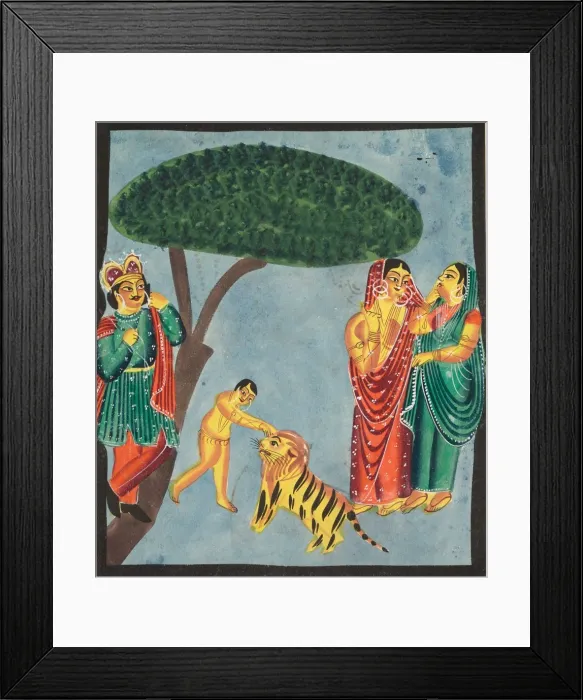 Framed Print : Jatayu (Ramas Mythical Bird) Hinders Ravanas Chariot, Trying to Prevent Abduction of Sita, 1800s Framed Print : Jatayu (Ramas Mythical Bird) Hinders Ravanas Chariot, Trying to Prevent Abduction of Sita, 1800s