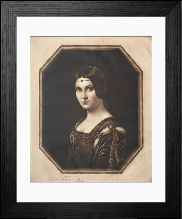 Framed Print : La Belle Ferronniere, 19th-20th century. Creator: Samuel Arlent-Edwards (American, 1862-1938) Framed Print : La Belle Ferronniere, 19th-20th century. Creator: Samuel Arlent-Edwards (American, 1862-1938)