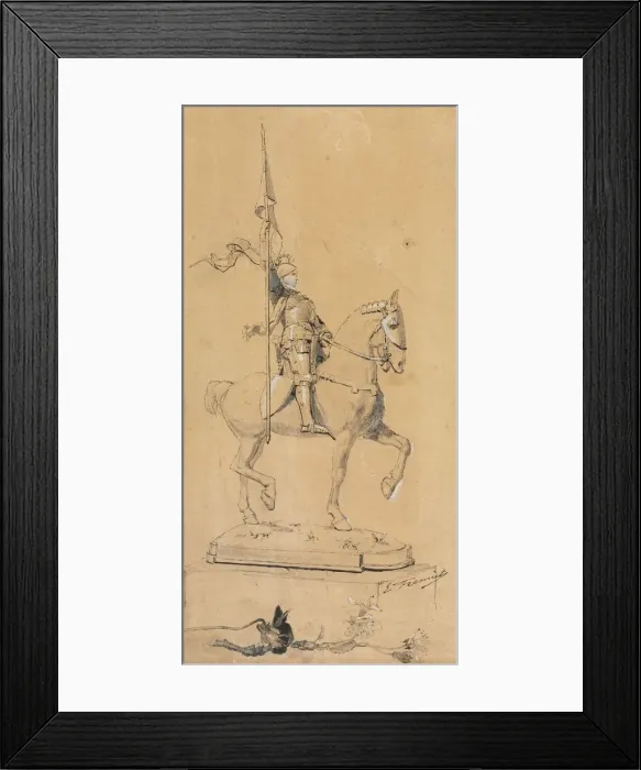 Framed Print : Joan of Arc on Horseback, c. 1889-1899. Creator: Emmanuel Fremiet (French, 1824-1910) Framed Print : Joan of Arc on Horseback, c. 1889-1899. Creator: Emmanuel Fremiet (French, 1824-1910)