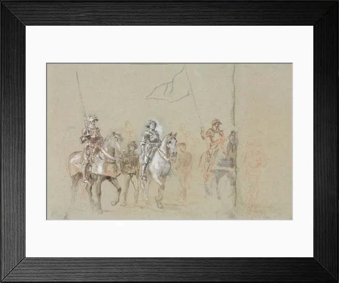 Framed Print : Joan of Arc, c. 1889. Creator: Ernest Meissonier (French, 1815-1891)