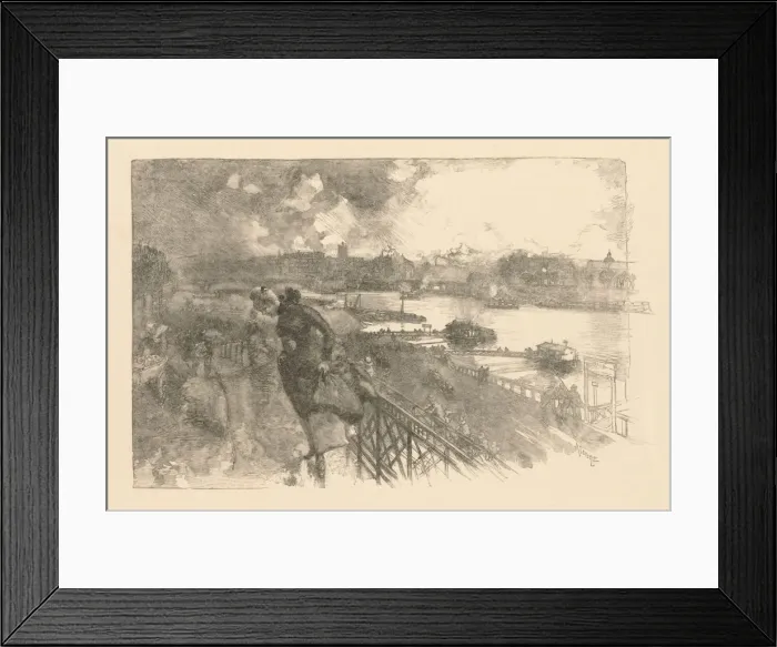 Framed Print : La Seine au Pont dAusterlitz, 1866. Creator: Auguste Louis Lepere (French, 1849-1918) Framed Print : La Seine au Pont dAusterlitz, 1866. Creator: Auguste Louis Lepere (French, 1849-1918)