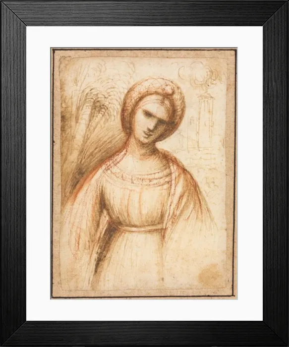 Framed Print : Lady in a Landscape (recto), c. 1521. Creator: Dosso Dossi (Italian, c. 1490-aft 1541) Framed Print : Lady in a Landscape (recto), c. 1521. Creator: Dosso Dossi (Italian, c. 1490-aft 1541)