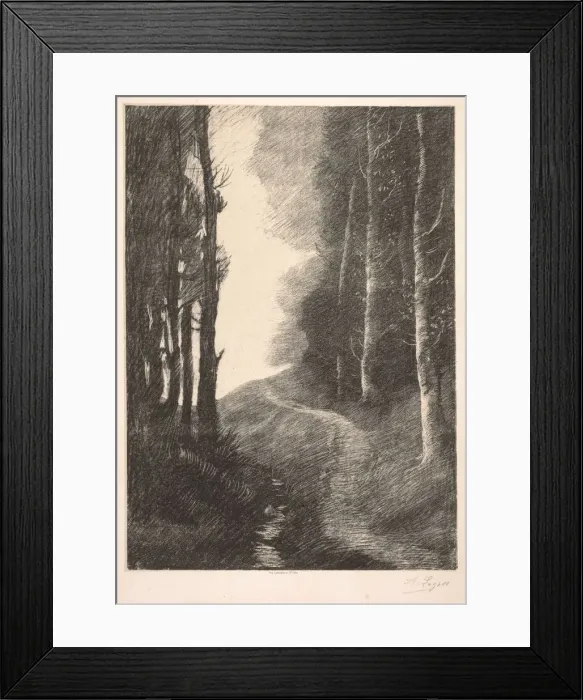Framed Print : Landscape at Bouleaux. Creator: Alphonse Legros (French, 1837-1911) Framed Print : Landscape at Bouleaux. Creator: Alphonse Legros (French, 1837-1911)