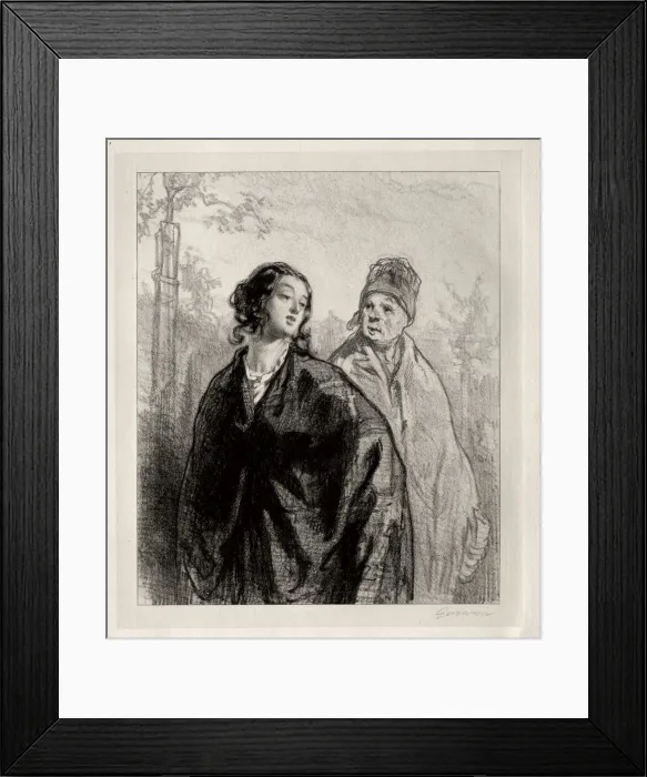 Framed Print : La Fille et la mere. Creator: Paul Gavarni (French, 1804-1866) Framed Print : La Fille et la mere. Creator: Paul Gavarni (French, 1804-1866)