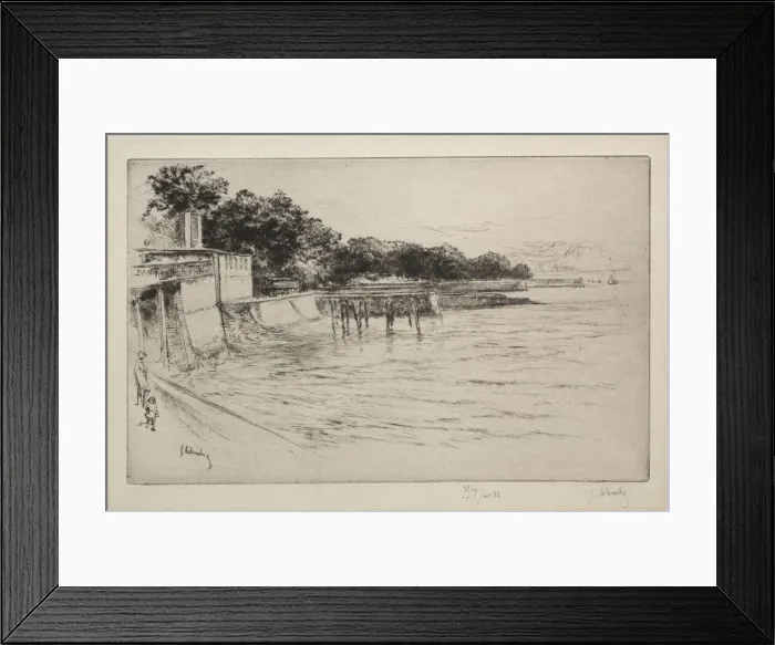 Framed Print : La greve desertee. Creator: Gustave Leheutre (French, 1861-1932)