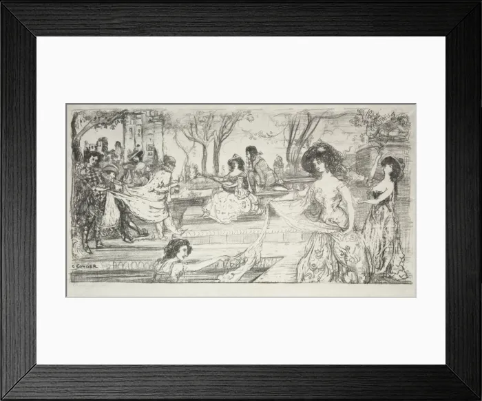 Framed Print : La Guitariste. Creator: Charles Conder (British, 1868-1909) Framed Print : La Guitariste. Creator: Charles Conder (British, 1868-1909)