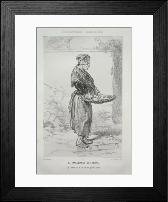 Framed Print : La Marchande de Citrons. Creator: Paul Gavarni (French, 1804-1866) Framed Print : La Marchande de Citrons. Creator: Paul Gavarni (French, 1804-1866)