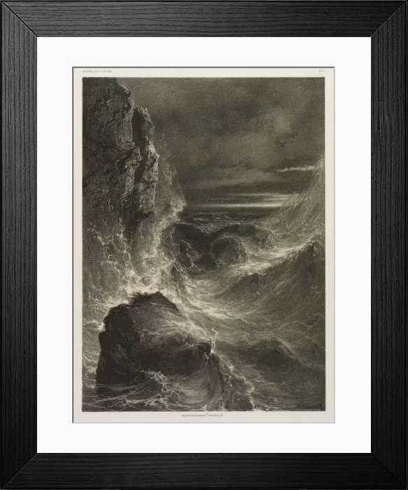 Framed Print : La Mer, 1851. Creator: Alexandre Calame (Swiss, 1810-1864) Framed Print : La Mer, 1851. Creator: Alexandre Calame (Swiss, 1810-1864)