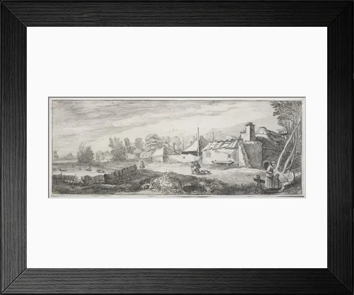 Framed Print : Landscape with a Farm. Creator: Jan van de Velde (Dutch, 1620-1662) Framed Print : Landscape with a Farm. Creator: Jan van de Velde (Dutch, 1620-1662)
