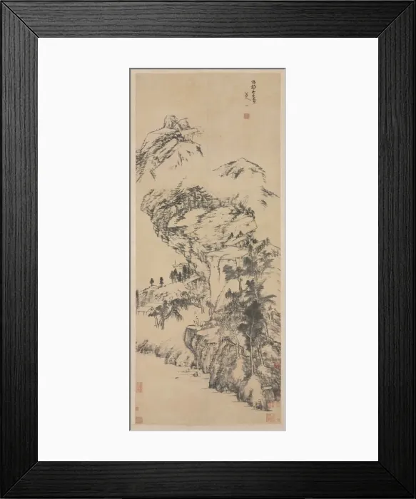 Framed Print : Landscape after Guo Zhongshu, mid 1600s-1705. Creator: Bada Shanren (Chinese, 1626-1705) Framed Print : Landscape after Guo Zhongshu, mid 1600s-1705. Creator: Bada Shanren (Chinese, 1626-1705)