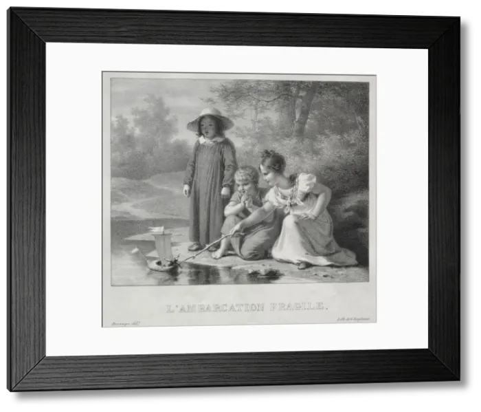 Framed Print : LAmbarcation fragile. Creator: Antoine Beranger (French, 1785-1867) Framed Print : LAmbarcation fragile. Creator: Antoine Beranger (French, 1785-1867)