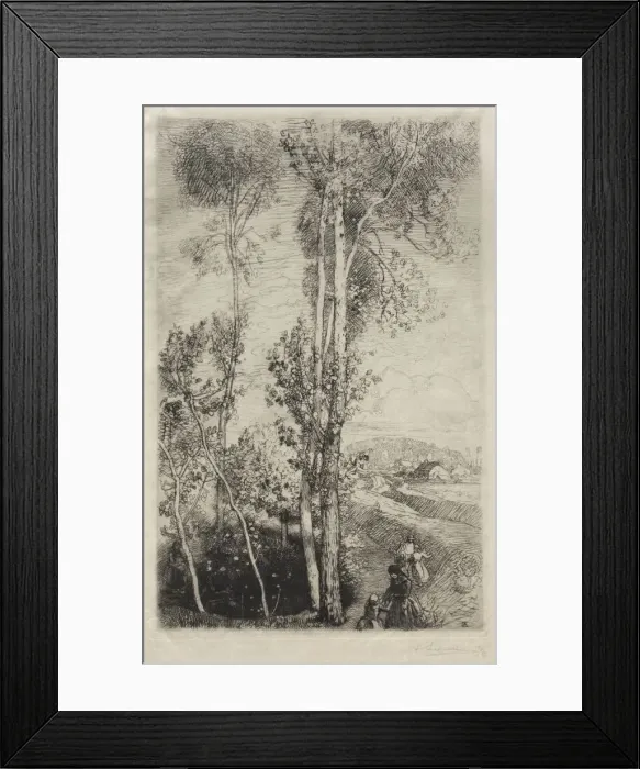 Framed Print : La Petite Mare, 1908. Creator: Auguste Louis Lepere (French, 1849-1918) Framed Print : La Petite Mare, 1908. Creator: Auguste Louis Lepere (French, 1849-1918)