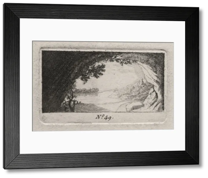 Framed Print : Landscape with Arched Rocks. Creator: Antoine de Marcenay de Ghuy (French, 1724-1811) Framed Print : Landscape with Arched Rocks. Creator: Antoine de Marcenay de Ghuy (French, 1724-1811)
