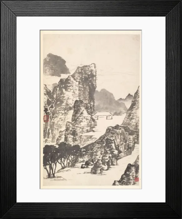 Framed Print : Landscape after Mi Fu, 1788. Creator: Min Zhen (Chinese, 1730-after 1788) Framed Print : Landscape after Mi Fu, 1788. Creator: Min Zhen (Chinese, 1730-after 1788)