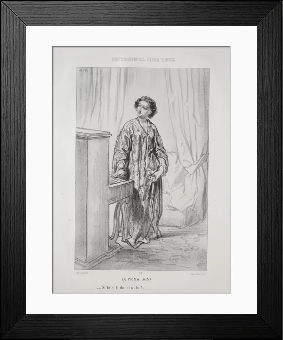 Framed Print : La Prima Dona. Creator: Paul Gavarni (French, 1804-1866) Framed Print : La Prima Dona. Creator: Paul Gavarni (French, 1804-1866)
