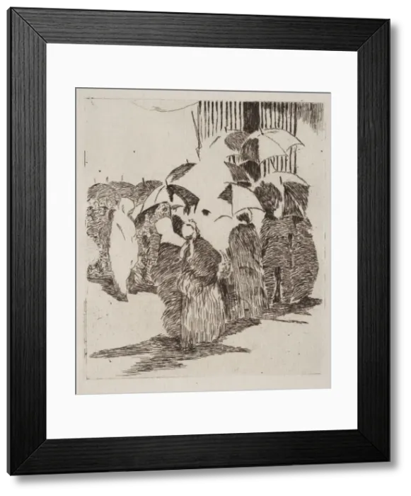 Framed Print : La queue davant la boucherie. Creator: Edouard Manet (French, 1832-1883) Framed Print : La queue davant la boucherie. Creator: Edouard Manet (French, 1832-1883)
