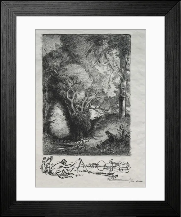 Framed Print : La Ravine en juin, 1913. Creator: Auguste Louis Lepere (French, 1849-1918) Framed Print : La Ravine en juin, 1913. Creator: Auguste Louis Lepere (French, 1849-1918)