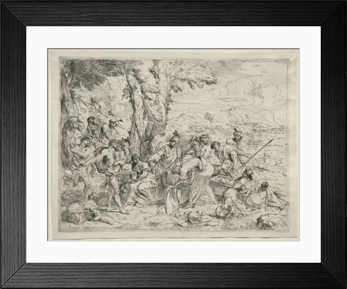 Framed Print : Laban Searching for Idols in Rachels Baggage, c. 1635. Creator: Giovanni Benedetto Castiglione Framed Print : Laban Searching for Idols in Rachels Baggage, c. 1635. Creator: Giovanni Benedetto Castiglione