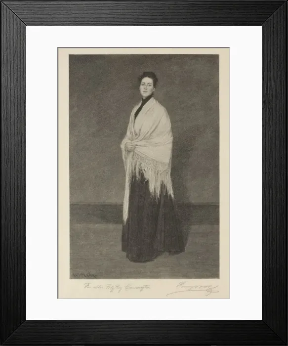 Framed Print : Lady with Shawl. Creator: Henry Wolf (American, 1852-1916) Framed Print : Lady with Shawl. Creator: Henry Wolf (American, 1852-1916)
