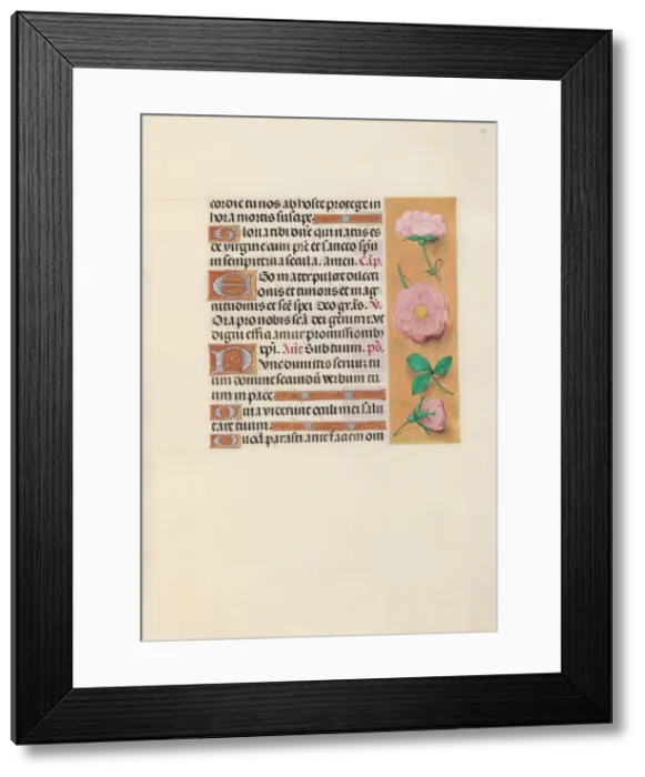 Framed Print : Hours of Queen Isabella the Catholic, Queen of Spain: Fol. 157r, c. 1500. Creator Framed Print : Hours of Queen Isabella the Catholic, Queen of Spain: Fol. 157r, c. 1500. Creator