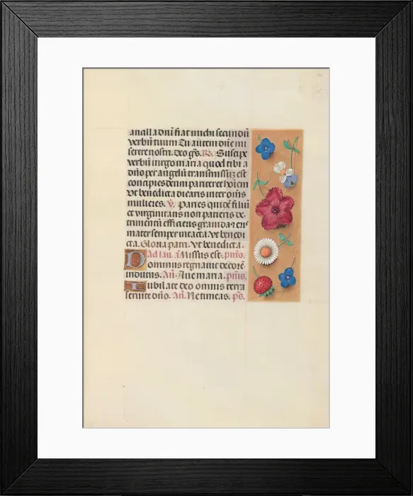 Framed Print : Hours of Queen Isabella the Catholic, Queen of Spain: Fol. 164r, c. 1500. Creator
