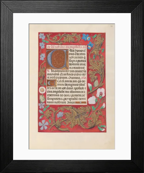Framed Print : Hours of Queen Isabella the Catholic, Queen of Spain: Fol. 172r, c. 1500. Creator Framed Print : Hours of Queen Isabella the Catholic, Queen of Spain: Fol. 172r, c. 1500. Creator