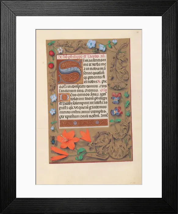 Framed Print : Hours of Queen Isabella the Catholic, Queen of Spain: Fol. 176r, c. 1500. Creator Framed Print : Hours of Queen Isabella the Catholic, Queen of Spain: Fol. 176r, c. 1500. Creator